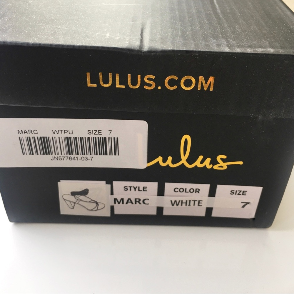 NEW Lulus Marc White Lace Up Heels - Picture 8 of 11